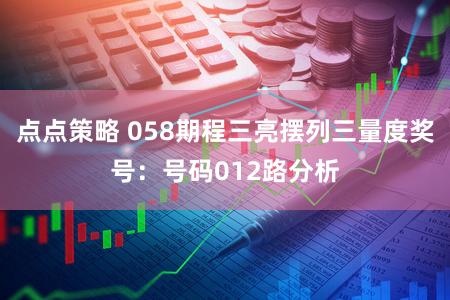 点点策略 058期程三亮摆列三量度奖号：号码012路分析