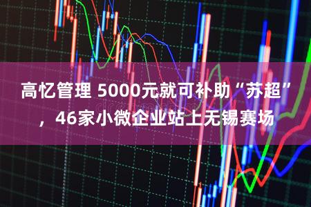 高忆管理 5000元就可补助“苏超”，46家小微企业站上无锡赛场